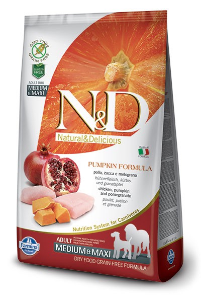 Farmina N&D Pumpkin Chicken & Pomegranate Adult Medium & Maxi